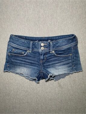 American Eagle Stretch Low Rise Women's Cut Off Denim Shorts Size 0